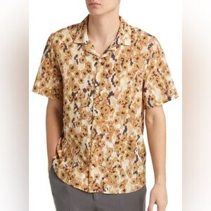 NWT Wax London Didcot Cheetah Print Bowling Shirt, Size S